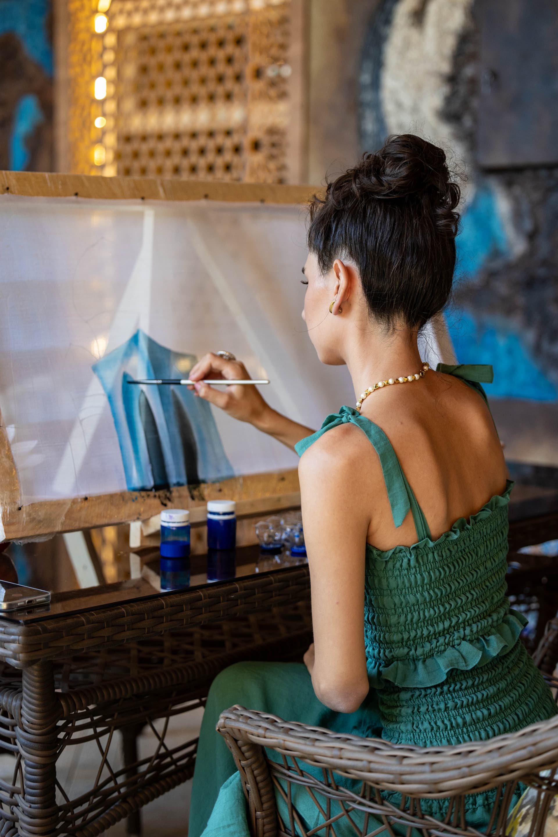 Самарканд: Мастерская росписи узбекских шелковых шарфов - Main